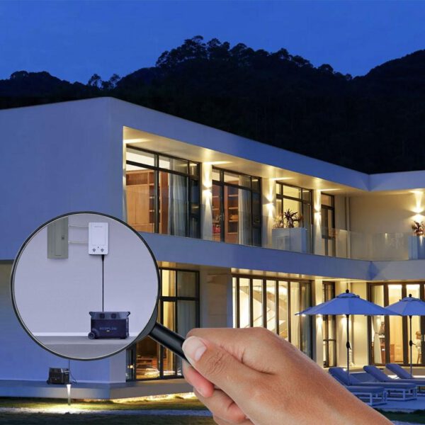 Haus beleuchtet mit Ecoflow Home Produkt