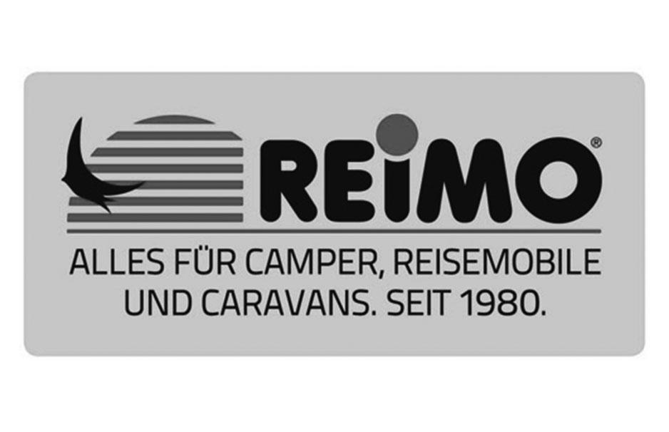 Logo Firma Reimo, Sonnenuntergang mit Schwalbe